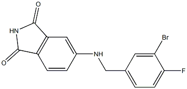 5-{[(3-bromo-4-fluorophenyl)methyl]amino}-2,3-dihydro-1H-isoindole-1,3-dione Struktur