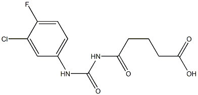 5-{[(3-chloro-4-fluorophenyl)carbamoyl]amino}-5-oxopentanoic acid Struktur