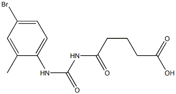 5-{[(4-bromo-2-methylphenyl)carbamoyl]amino}-5-oxopentanoic acid Struktur