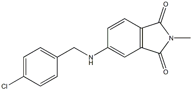 5-{[(4-chlorophenyl)methyl]amino}-2-methyl-2,3-dihydro-1H-isoindole-1,3-dione Struktur