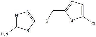 5-{[(5-chlorothiophen-2-yl)methyl]sulfanyl}-1,3,4-thiadiazol-2-amine Struktur