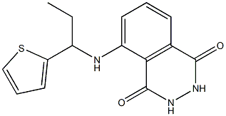 5-{[1-(thiophen-2-yl)propyl]amino}-1,2,3,4-tetrahydrophthalazine-1,4-dione Struktur