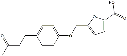 5-{[4-(3-oxobutyl)phenoxy]methyl}-2-furoic acid Struktur