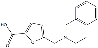 5-{[benzyl(ethyl)amino]methyl}furan-2-carboxylic acid Struktur