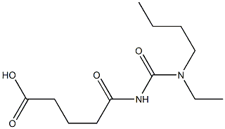 5-{[butyl(ethyl)carbamoyl]amino}-5-oxopentanoic acid Struktur