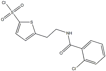 5-{2-[(2-chlorophenyl)formamido]ethyl}thiophene-2-sulfonyl chloride Struktur