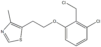 5-{2-[3-chloro-2-(chloromethyl)phenoxy]ethyl}-4-methyl-1,3-thiazole Struktur