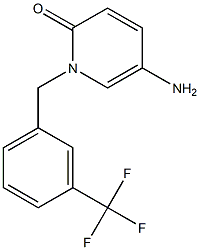 5-amino-1-{[3-(trifluoromethyl)phenyl]methyl}-1,2-dihydropyridin-2-one Struktur