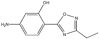 5-amino-2-(3-ethyl-1,2,4-oxadiazol-5-yl)phenol Struktur