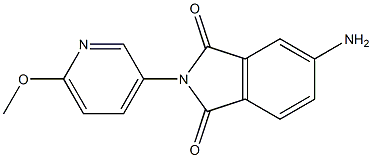 5-amino-2-(6-methoxypyridin-3-yl)-2,3-dihydro-1H-isoindole-1,3-dione Struktur