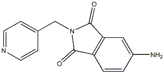 5-amino-2-(pyridin-4-ylmethyl)-2,3-dihydro-1H-isoindole-1,3-dione Struktur