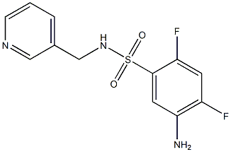 5-amino-2,4-difluoro-N-(pyridin-3-ylmethyl)benzene-1-sulfonamide Struktur