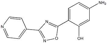 5-amino-2-[3-(pyridin-4-yl)-1,2,4-oxadiazol-5-yl]phenol Struktur