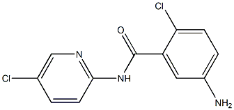 5-amino-2-chloro-N-(5-chloropyridin-2-yl)benzamide Struktur