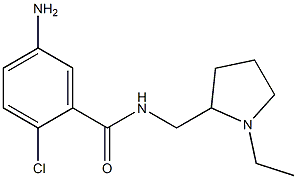 5-amino-2-chloro-N-[(1-ethylpyrrolidin-2-yl)methyl]benzamide Struktur