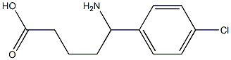 5-amino-5-(4-chlorophenyl)pentanoic acid Struktur