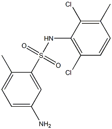 5-amino-N-(2,6-dichloro-3-methylphenyl)-2-methylbenzene-1-sulfonamide Struktur