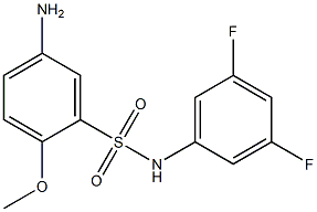 5-amino-N-(3,5-difluorophenyl)-2-methoxybenzene-1-sulfonamide Struktur