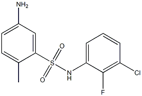 5-amino-N-(3-chloro-2-fluorophenyl)-2-methylbenzene-1-sulfonamide Struktur