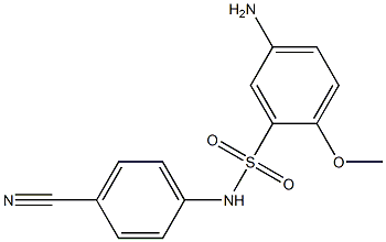 5-amino-N-(4-cyanophenyl)-2-methoxybenzene-1-sulfonamide Struktur