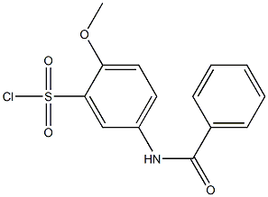 5-benzamido-2-methoxybenzene-1-sulfonyl chloride Struktur