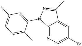 5-bromo-1-(2,5-dimethylphenyl)-3-methyl-1H-pyrazolo[3,4-b]pyridine Struktur