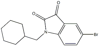 5-bromo-1-(cyclohexylmethyl)-2,3-dihydro-1H-indole-2,3-dione Struktur