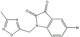 5-bromo-1-[(3-methyl-1,2,4-oxadiazol-5-yl)methyl]-2,3-dihydro-1H-indole-2,3-dione Struktur