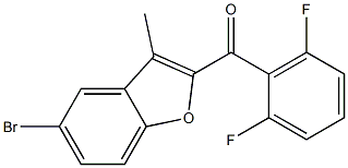 5-bromo-2-[(2,6-difluorophenyl)carbonyl]-3-methyl-1-benzofuran Struktur