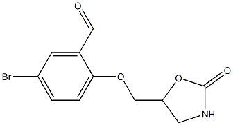 5-bromo-2-[(2-oxo-1,3-oxazolidin-5-yl)methoxy]benzaldehyde Struktur