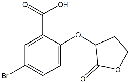 5-bromo-2-[(2-oxooxolan-3-yl)oxy]benzoic acid Struktur