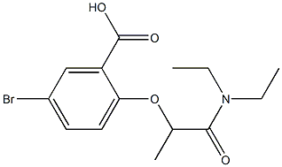 5-bromo-2-[1-(diethylcarbamoyl)ethoxy]benzoic acid Struktur