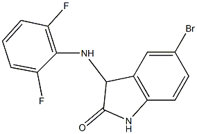 5-bromo-3-[(2,6-difluorophenyl)amino]-2,3-dihydro-1H-indol-2-one Struktur