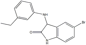 5-bromo-3-[(3-ethylphenyl)amino]-2,3-dihydro-1H-indol-2-one Struktur