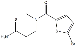 5-bromo-N-(2-carbamothioylethyl)-N-methylthiophene-2-carboxamide Struktur