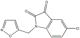 5-chloro-1-(1,2-oxazol-5-ylmethyl)-2,3-dihydro-1H-indole-2,3-dione Struktur