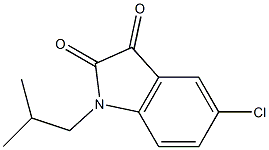 5-chloro-1-(2-methylpropyl)-2,3-dihydro-1H-indole-2,3-dione Struktur