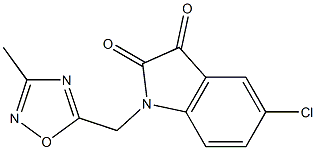 5-chloro-1-[(3-methyl-1,2,4-oxadiazol-5-yl)methyl]-2,3-dihydro-1H-indole-2,3-dione Struktur