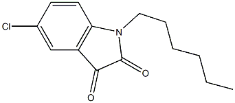 5-chloro-1-hexyl-2,3-dihydro-1H-indole-2,3-dione Struktur