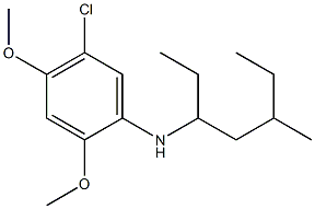 5-chloro-2,4-dimethoxy-N-(5-methylheptan-3-yl)aniline Struktur