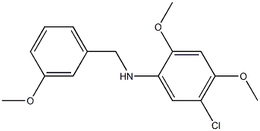 5-chloro-2,4-dimethoxy-N-[(3-methoxyphenyl)methyl]aniline Struktur