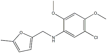 5-chloro-2,4-dimethoxy-N-[(5-methylfuran-2-yl)methyl]aniline Struktur