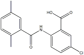 5-chloro-2-[(2,5-dimethylbenzene)amido]benzoic acid Struktur