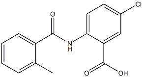 5-chloro-2-[(2-methylbenzoyl)amino]benzoic acid Struktur