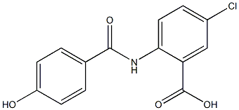 5-chloro-2-[(4-hydroxybenzene)amido]benzoic acid Struktur