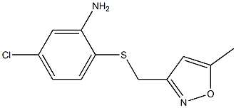 5-chloro-2-{[(5-methyl-1,2-oxazol-3-yl)methyl]sulfanyl}aniline Struktur