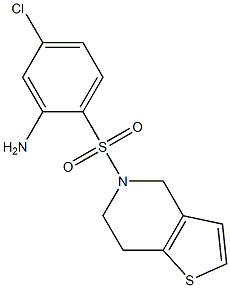 5-chloro-2-{4H,5H,6H,7H-thieno[3,2-c]pyridine-5-sulfonyl}aniline Struktur