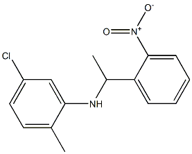 5-chloro-2-methyl-N-[1-(2-nitrophenyl)ethyl]aniline Struktur