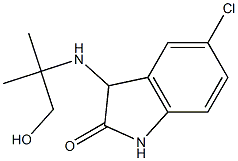 5-chloro-3-[(1-hydroxy-2-methylpropan-2-yl)amino]-2,3-dihydro-1H-indol-2-one Struktur