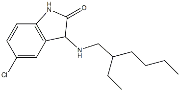 5-chloro-3-[(2-ethylhexyl)amino]-2,3-dihydro-1H-indol-2-one Struktur